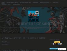 Tablet Screenshot of nerdylifeofmine.com